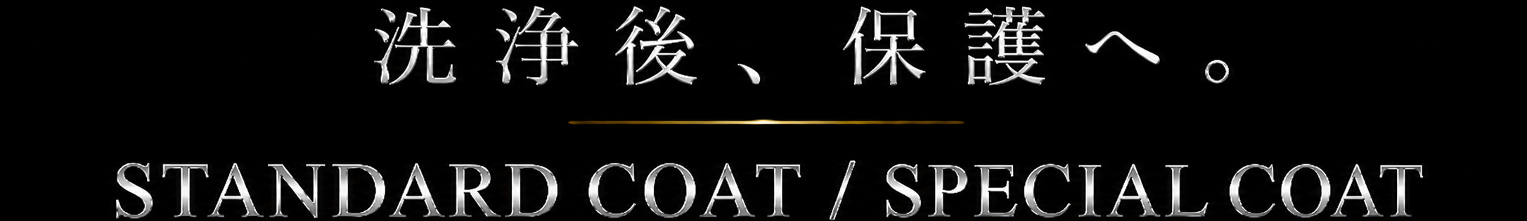 洗浄後、保護へ。 STANDARD COAT  SPECIAL COAT