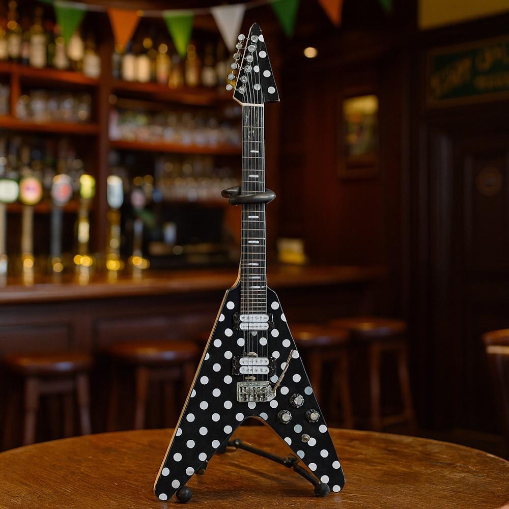 Randy's Harpoon Polka Dot Signature Miniature Guitar Replica Collectible