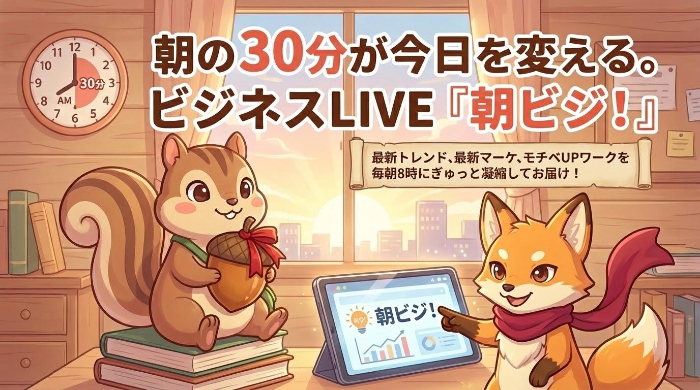 朝ビジ！朝の30分が今日を変える。ビジネスLIVE