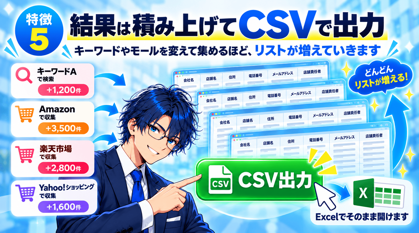 メッサ働くAI社員サイトー君　リスト積み上げ機能搭載