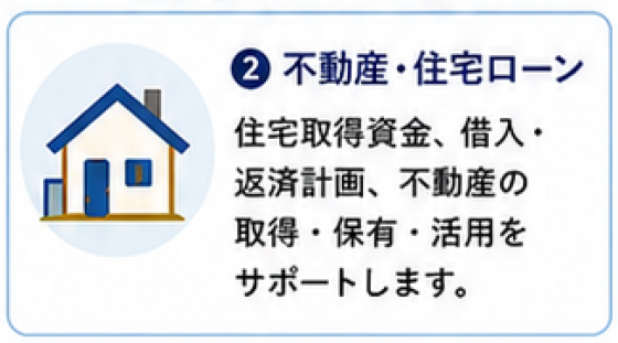 サービス内容：不動産・住宅ローン