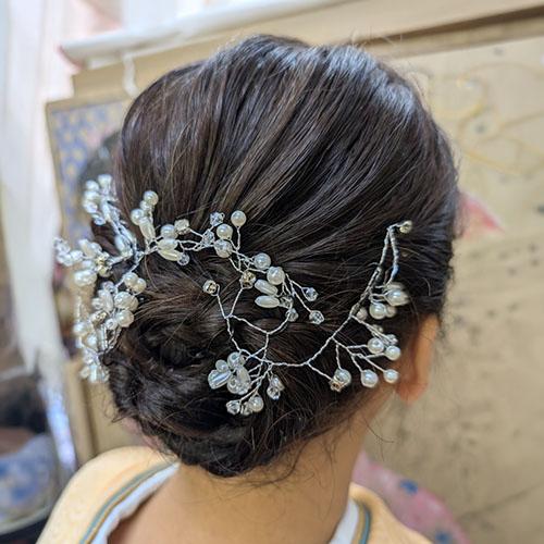 入学式参列女性のヘアメイク写真