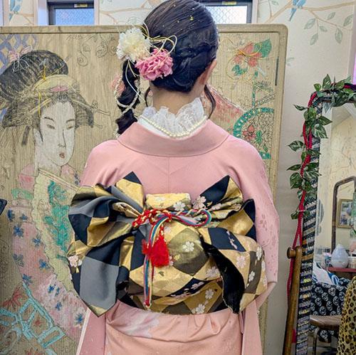 成人式和装着付、ヘアメイク写真3｜江東区・東砂のヘアサロン＆着付け さぶまりん美容室