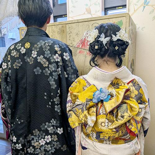 成人式男女和装着付写真｜江東区・東砂のヘアサロン＆着付け さぶまりん美容室