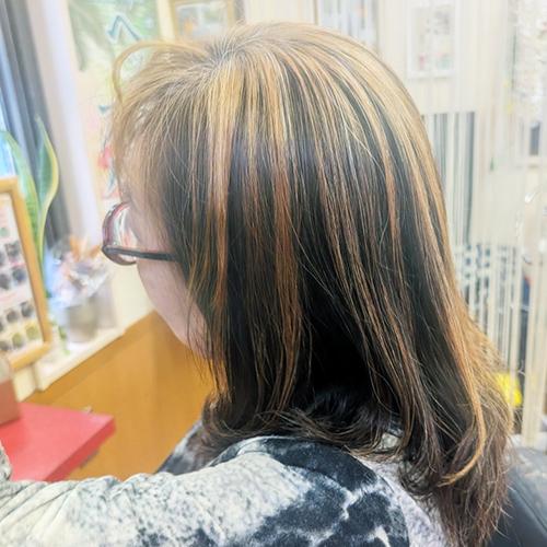 アンブレラカラー+シルキーカットスタイル写真