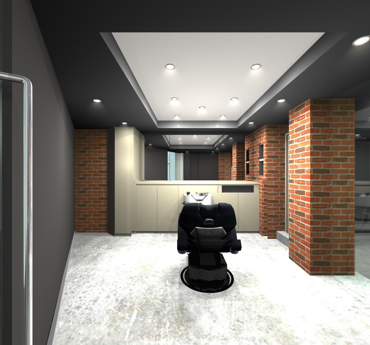 HAIR & BODY MAKE × FRANKの理容ブース