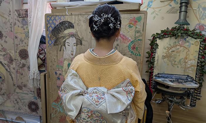 入学式参列女性のヘアメイク写真