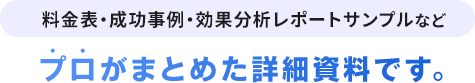 プロがまとめた詳細資料です