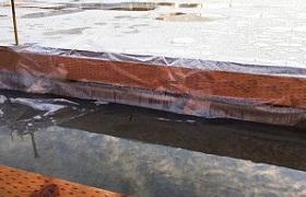 土木現場でも水は大敵です