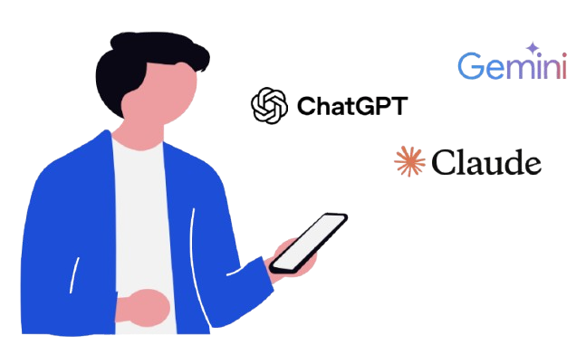 スマホを触る男性