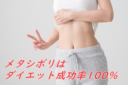 メタシボリはダイエット成功率100%と言っている女性の写真