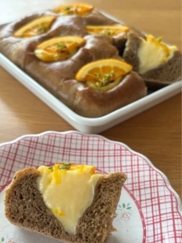 紅茶パン　クリームパン　カスタードクリームパン　プティボヌール　もりやまひろみ　酒種酵母パン