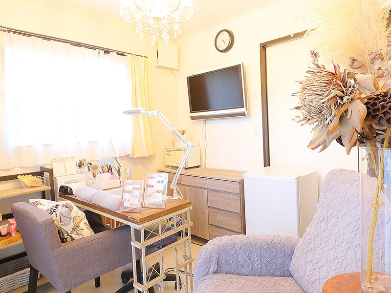 千葉・茂原・白子町 深爪矯正専門ネイルサロン リュリュ　サロンの雰囲気