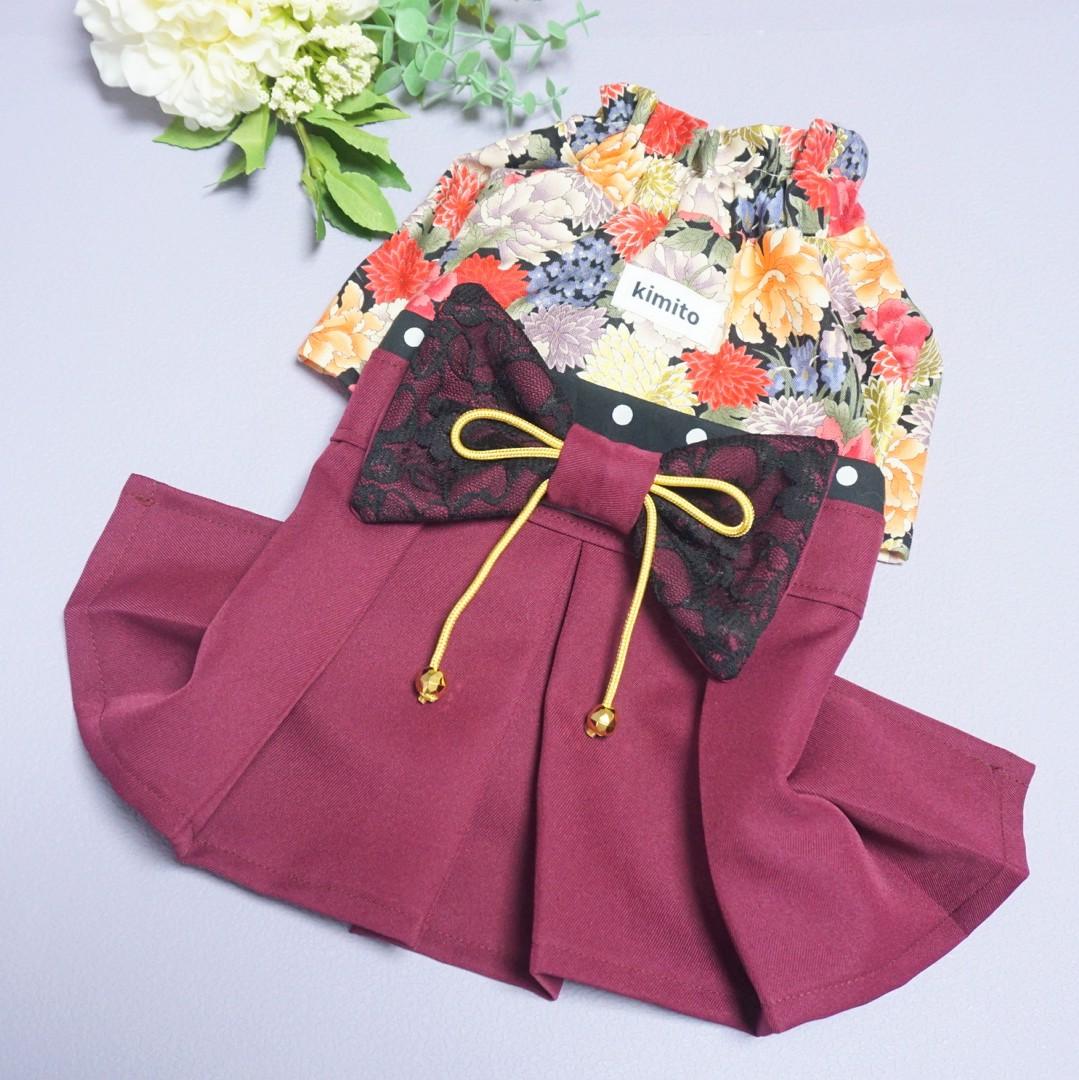 チュニック型わんこの袴(袴bordeaux)の商品画像