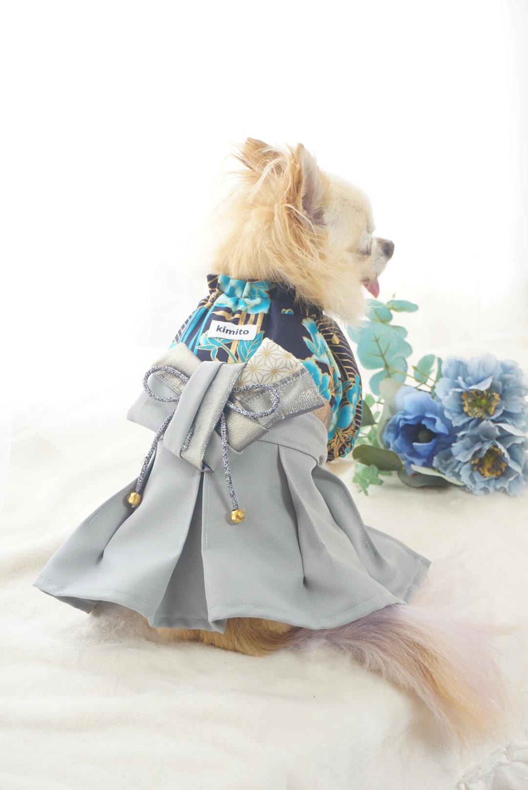 2026チュニック型わんこの袴 Grey×Blueの商品画像