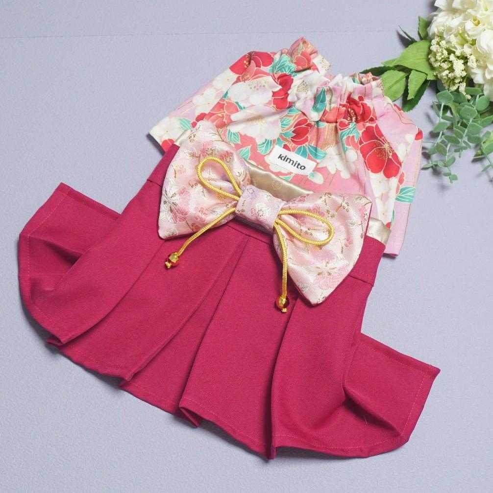 チュニック型わんこの袴(袴pink)の商品画像