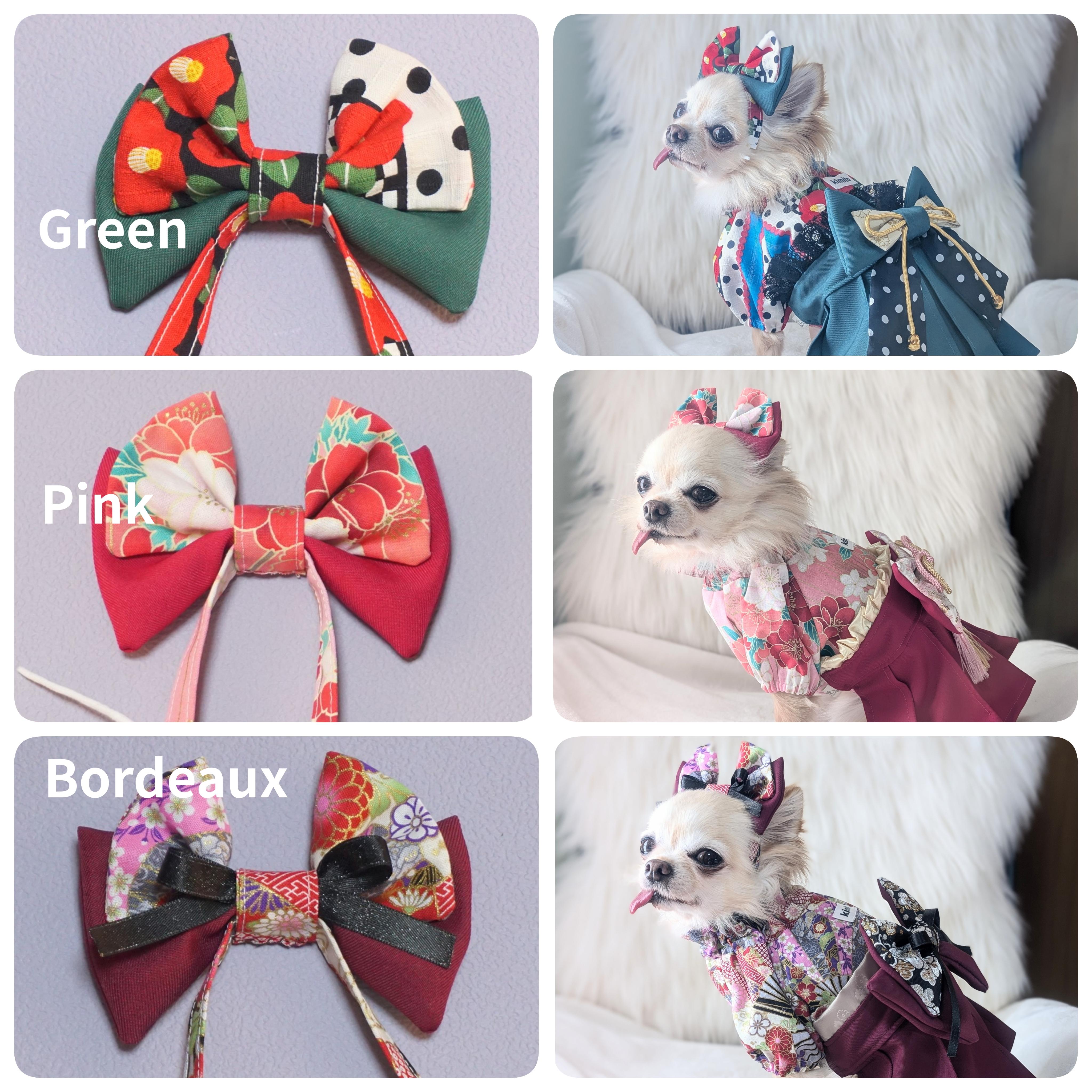 わんこの袴とおそろいカチューシャの商品画像