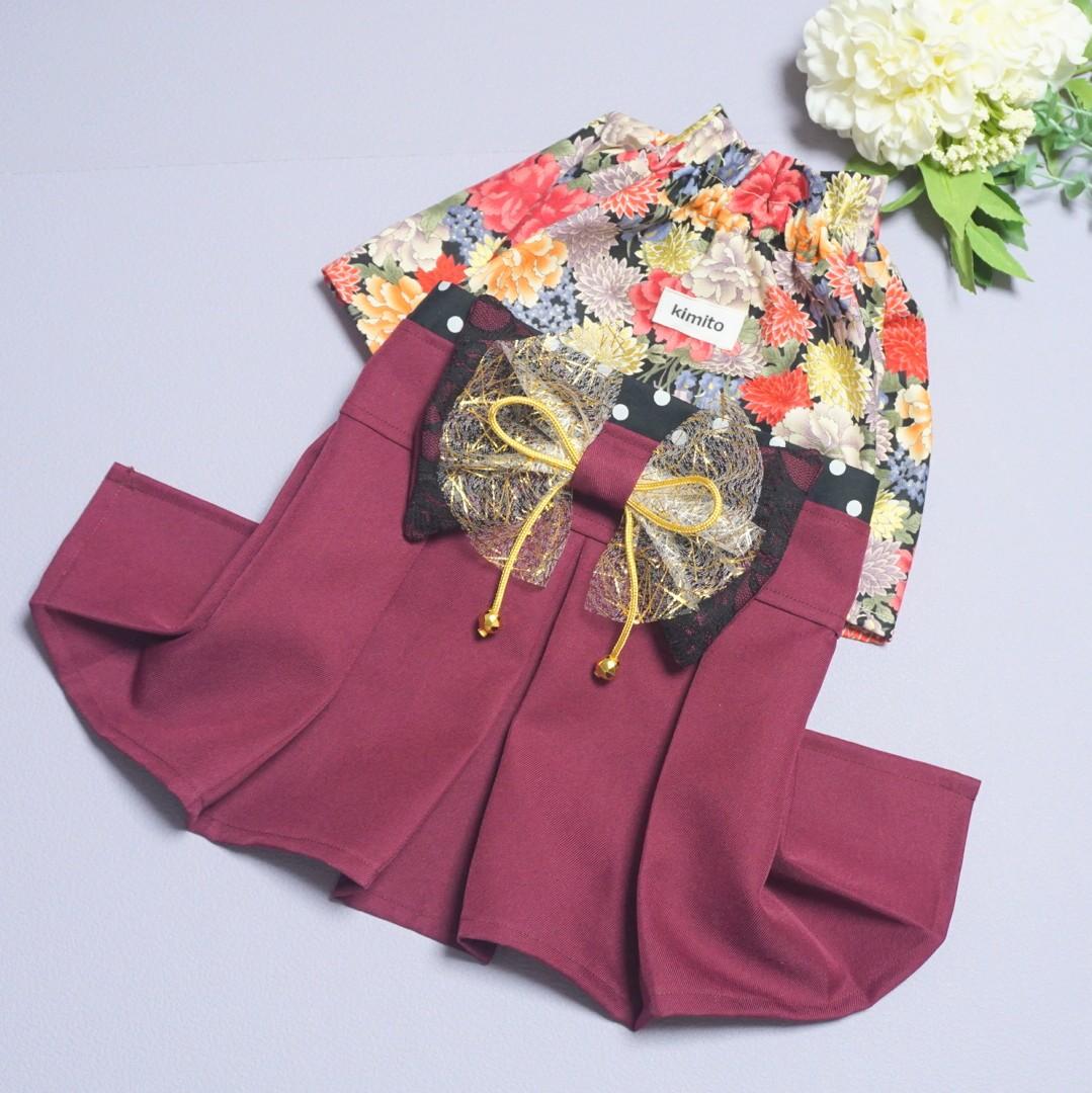 チュニック型わんこの袴(袴bordeaux)の商品画像