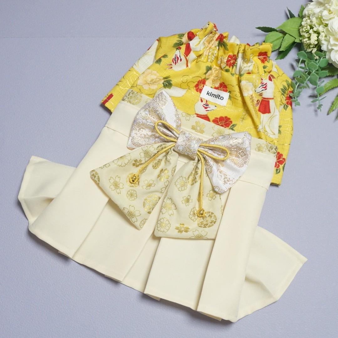チュニック型わんこの袴(袴white)の商品画像