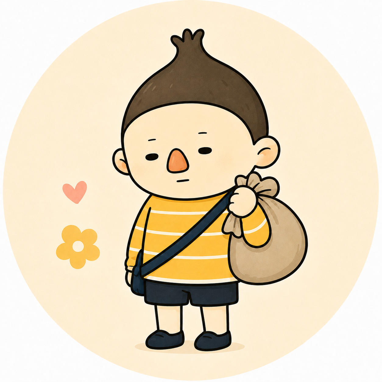 袋を持ったすてるくん