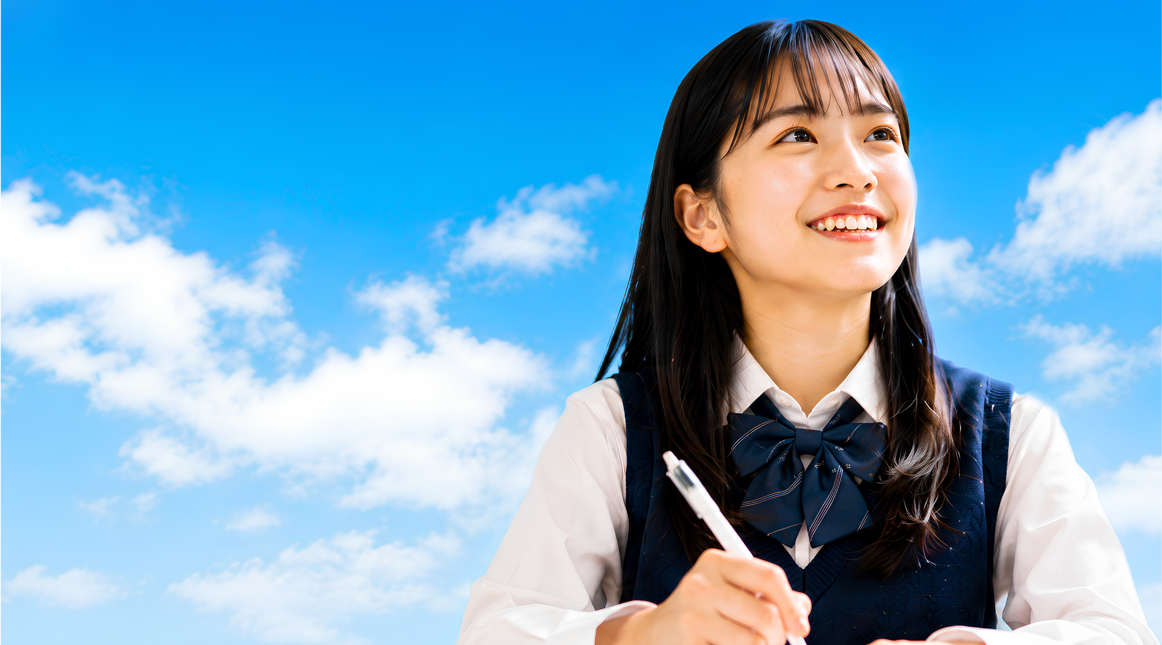 高校受験に向けて前向きな中学生
