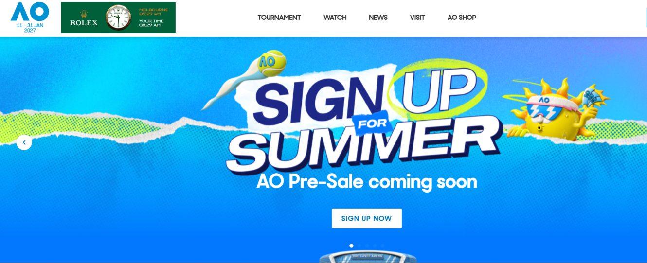 Australian Open 公式サイト