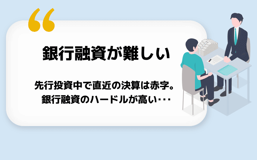 銀行融資が難しい