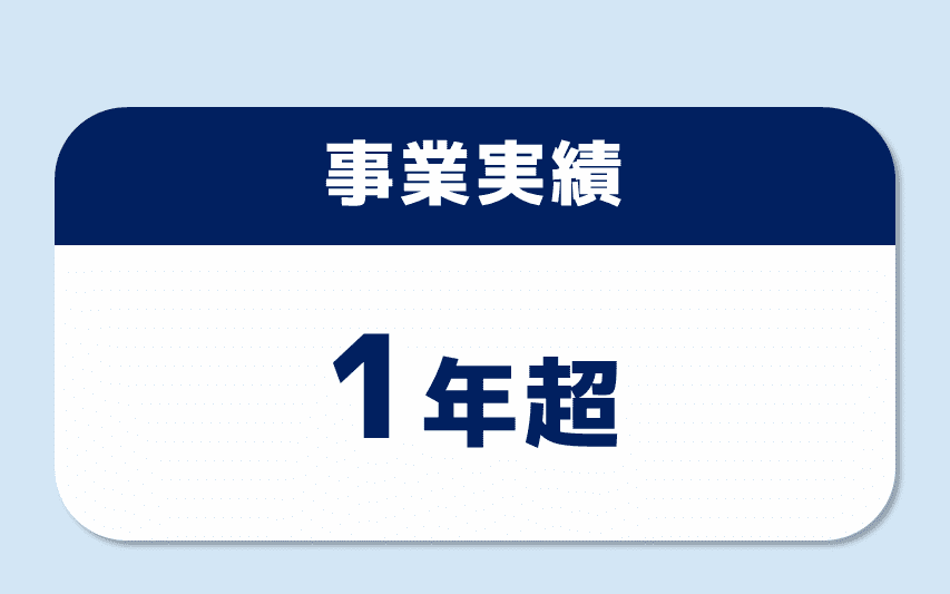 事業実績：1年超