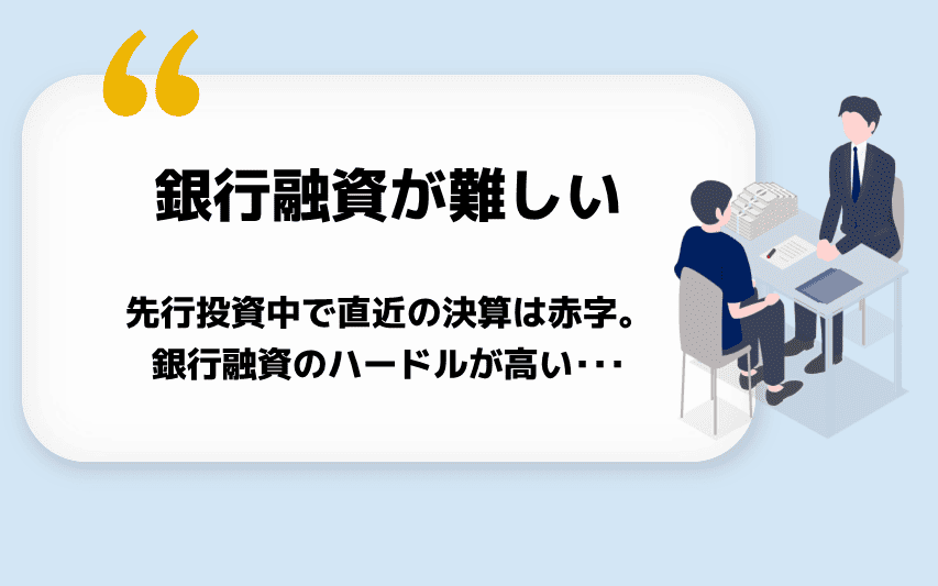 銀行融資が難しい