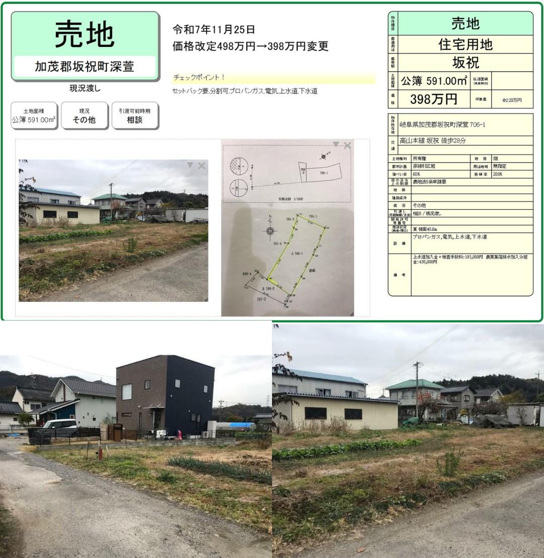 加茂郡坂祝町土地情報