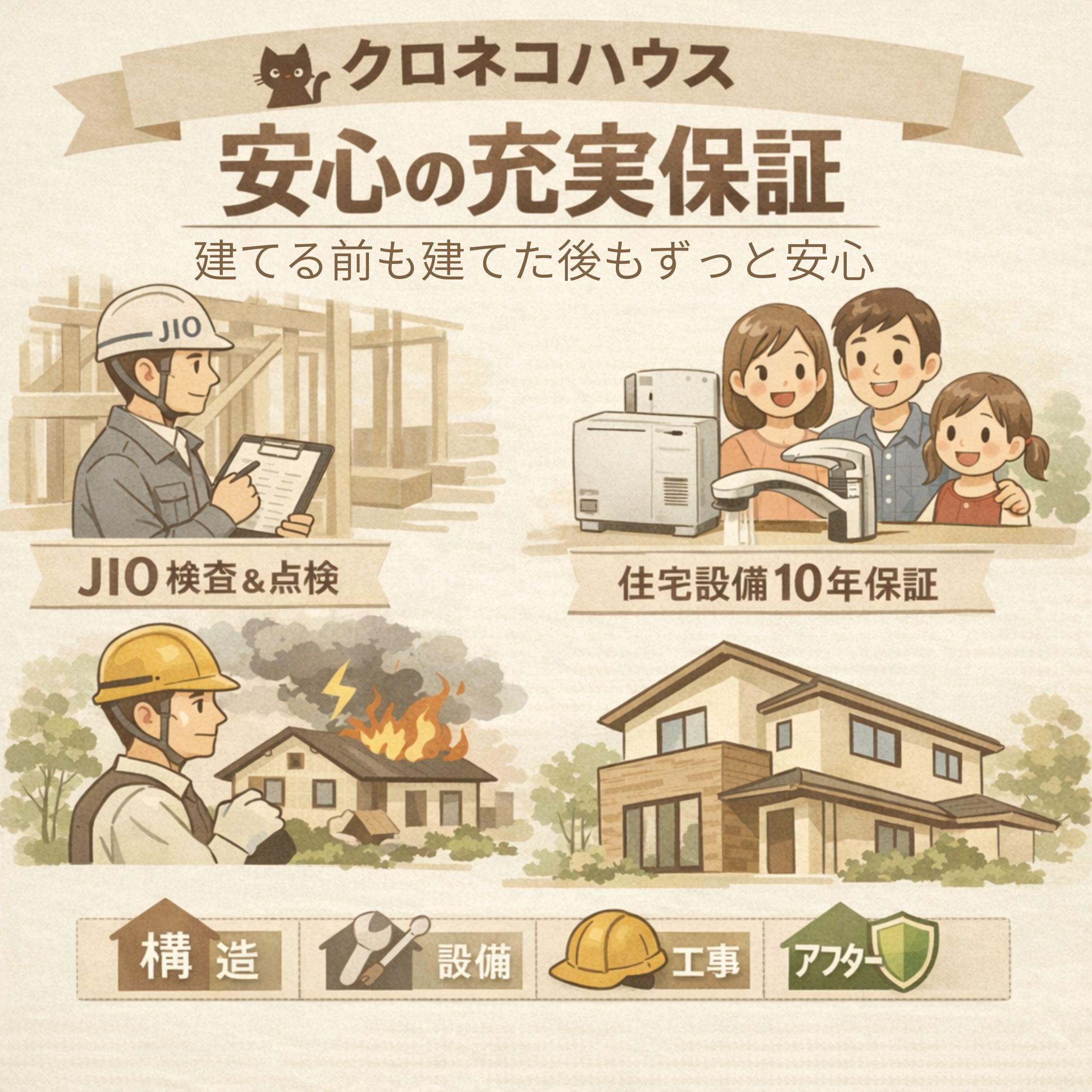 クロネコハウス標準仕様・安心保証