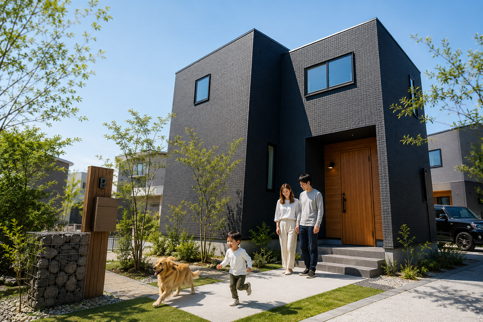 クロネコハウス　クロネコデザイン　モダンメゾン写真　新築住宅