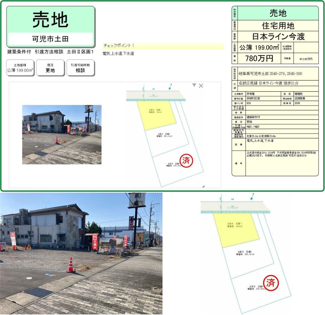 可児市土田土地情報