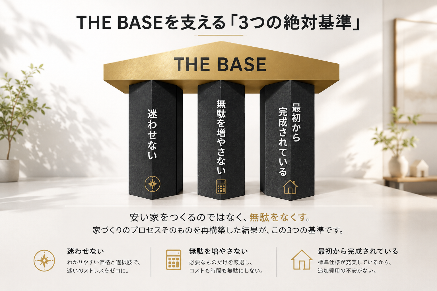 THEBASEを支える3つの基準　THE BASEクロネコハウス
