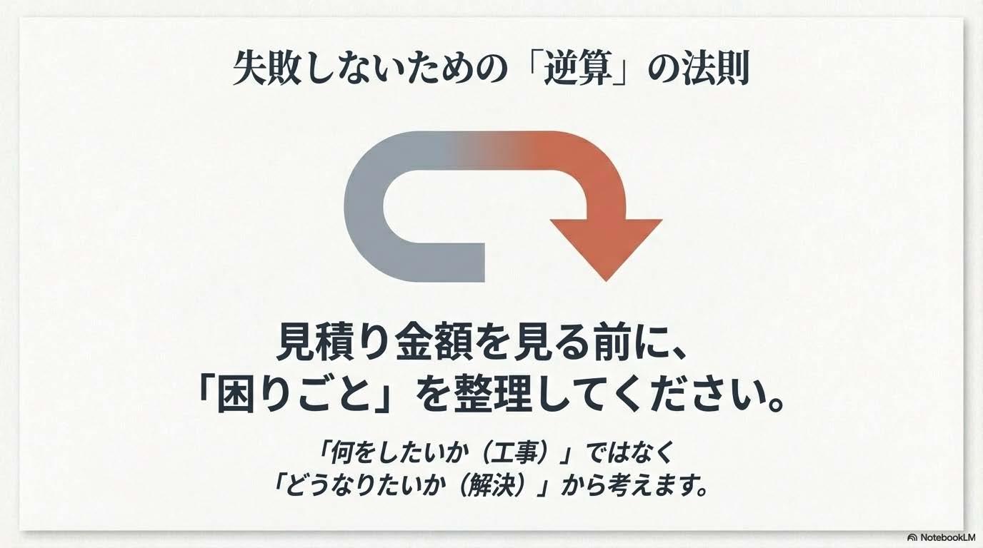 失敗しないための逆算の法則リフォームアウトレット