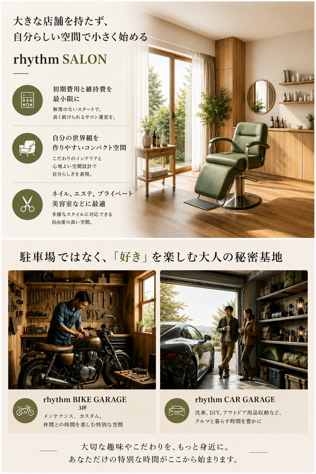 SALONやBIKEGARAGE　離住
