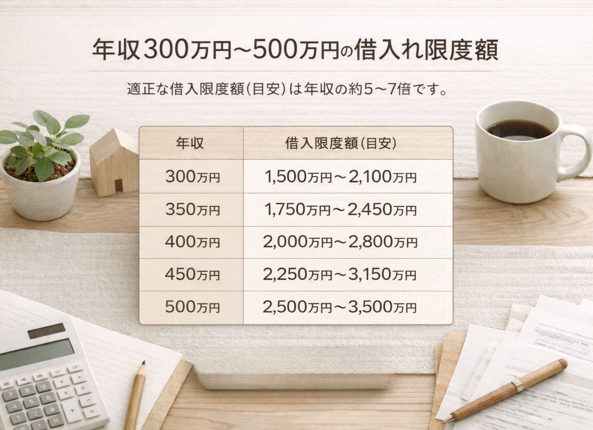 年収別借入限度額クロネコハウス