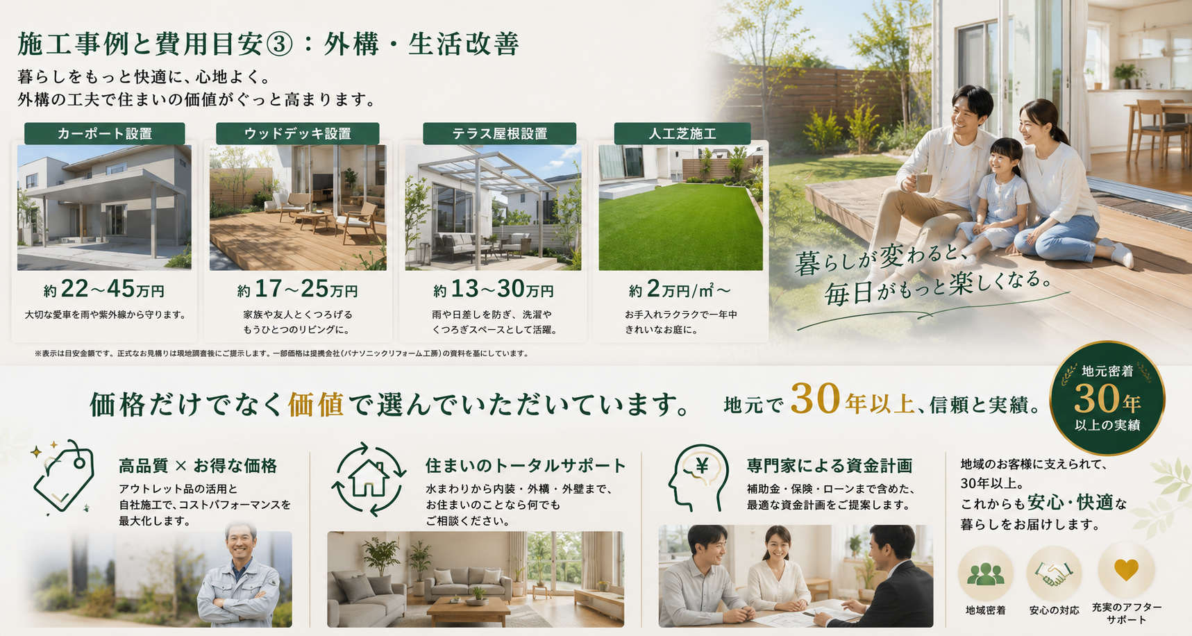 外構工事もリフォームアウトレットにお任せ