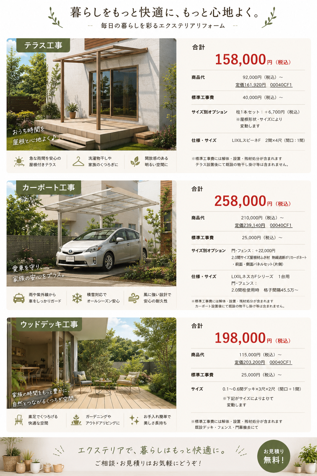エクステリア工事　リクシルリフォームショップアルファテック