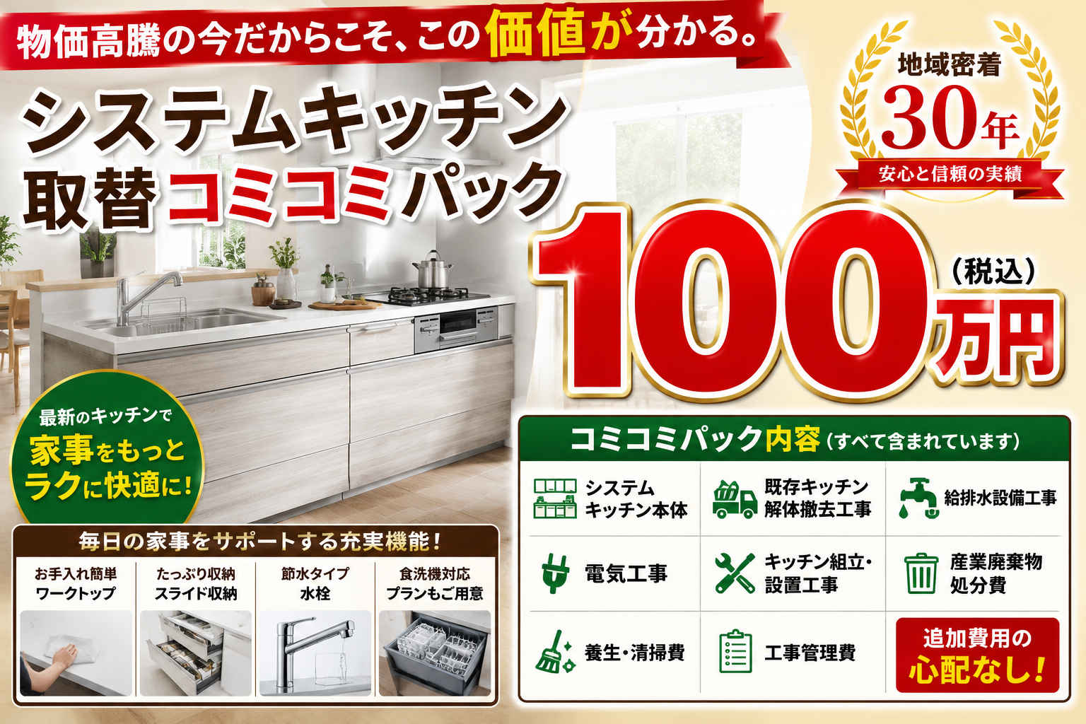 システムキッチンコミコミパック