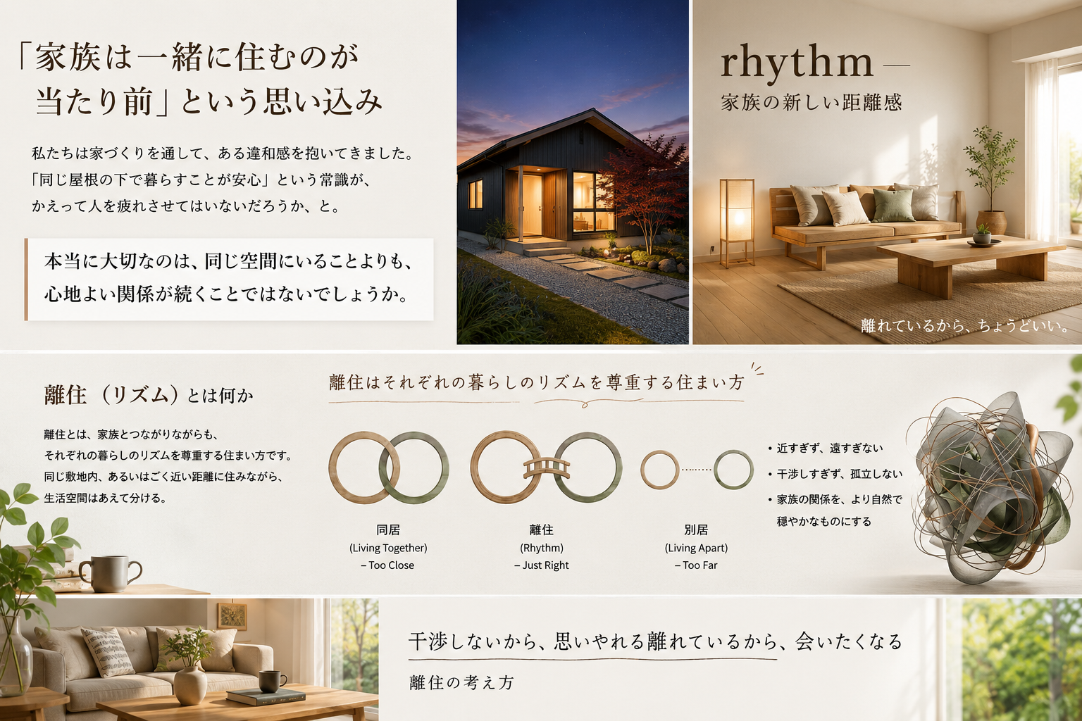 可児市の狭小住宅なら離住・PACO家族は一緒に住むのが当たり前？離住