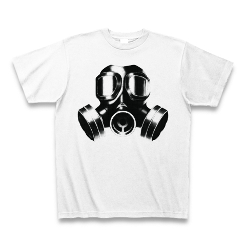 イラストTシャツ　リアルイラストTシャツ　ガスマスクのイラストTシャツ