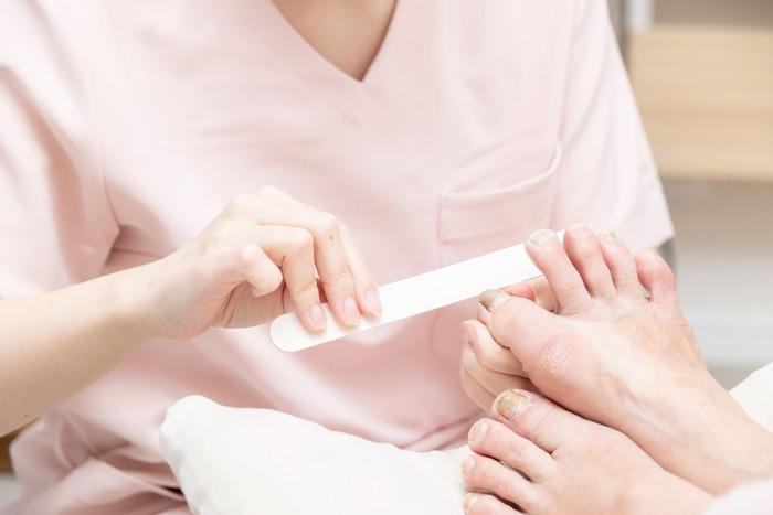 巻き爪・魚の目サロン歩々の施術の様子