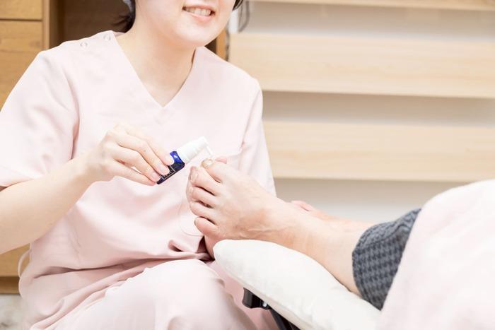 しっかりフットケアの施術の様子