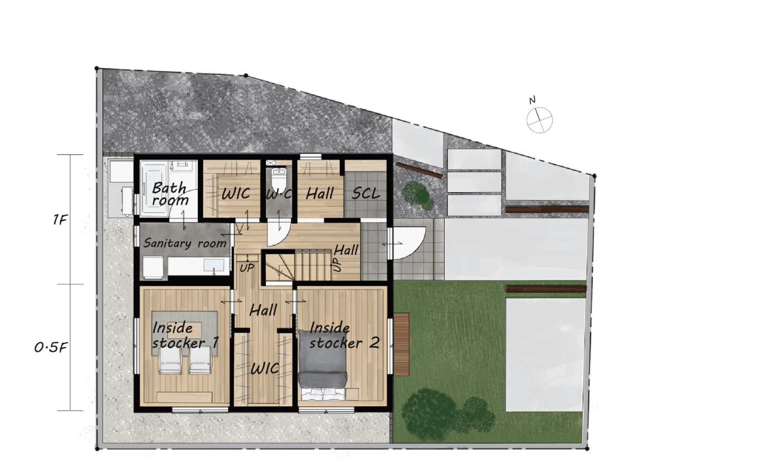 Earth Park 上部間取り図