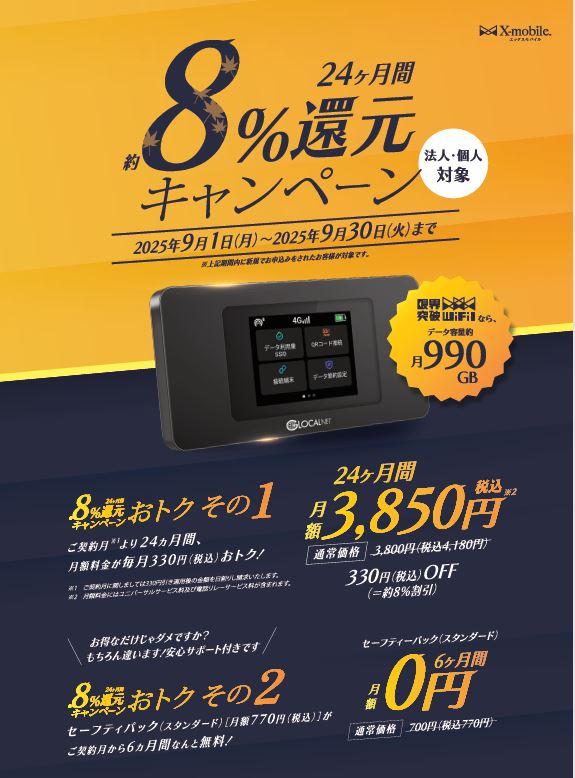 限界突破WiFiⅡキャンペーン