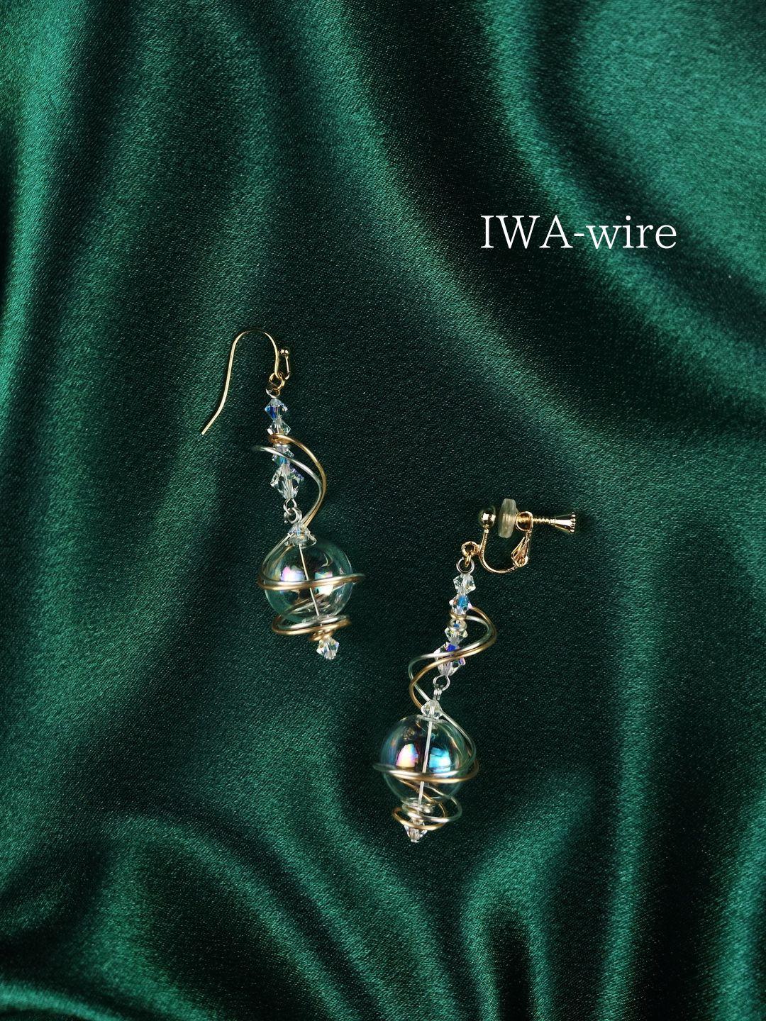 ワイヤーアクセサリー 　ワイヤーピアス　ワイヤーイヤリング　手作りワイヤーアクセサリー