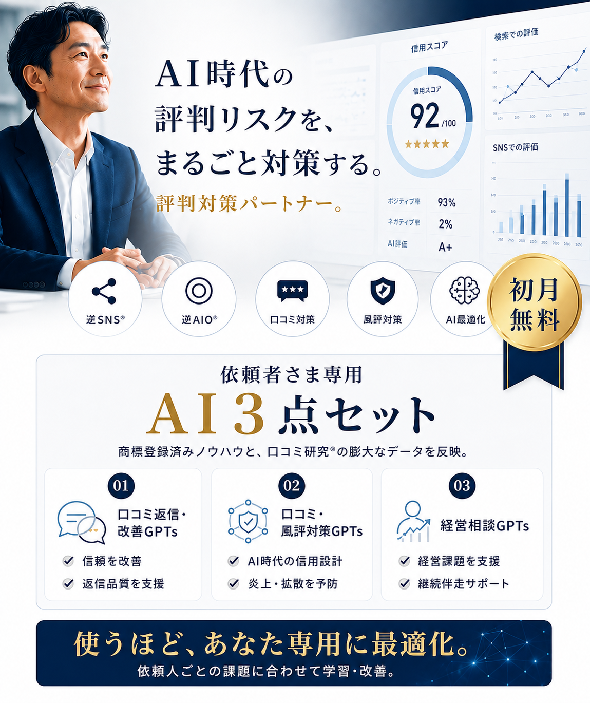 クチコミ削除対策・炎上対策・風評対策の実績１５年以上（逆AIO・逆SNS商標登録済み）行政書士横山コンサルティング事務所