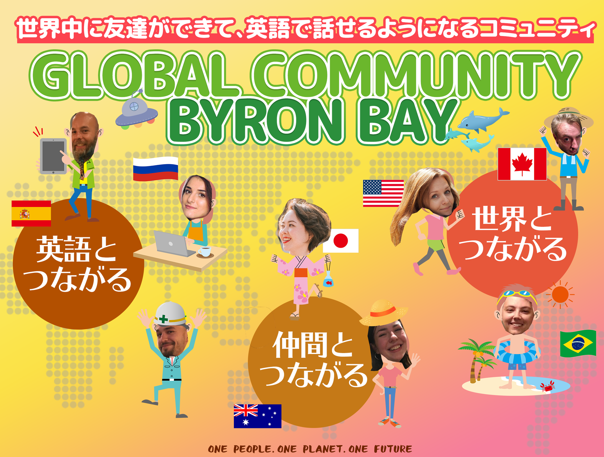 世界中に友達ができて 英語で話せるようになるコミュニティ