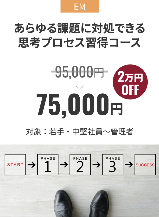 あらゆる課題に対処できる思考プロセス習得コース